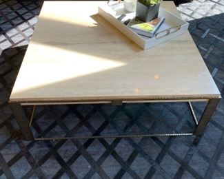 LEXINGTON LAUREL CANYON Silver Leaf Square Cocktail Table