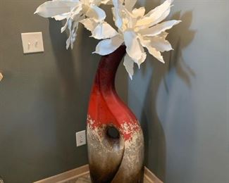 Large Painted Terracotta Vase