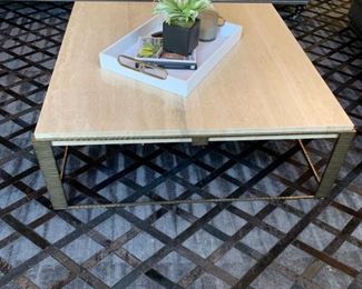 LEXINGTON LAUREL CANYON Silver Leaf Square Cocktail Table