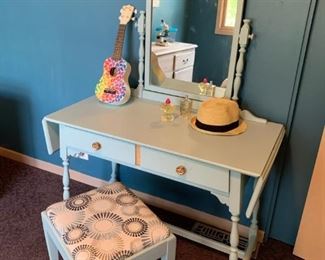 Chalk Painted STICKLEY Vanity with Drop Leaf Sides