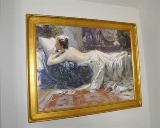 Lost Dreams...  giclee by Pino Daeni.  Number:  134/250  --    Frame size    Ht:  36"   Width:  46"
