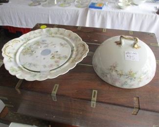 Nice Haviland butter dish with the trivet