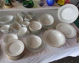 nice set gold rimed Noritake Dawn 5930