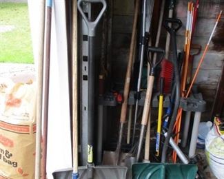 selection of garden tools