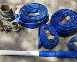 4 3" drainage hoses and couplers
