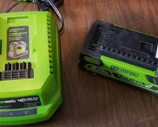 40v Greenworks Lithium Battery and Charger