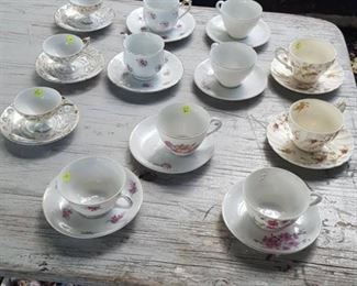 12 cups and saucers
