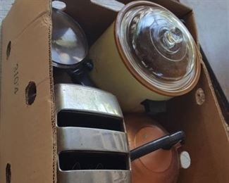 Toaster , crock pot, tea kettle