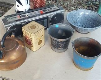 Tea kettle small buckets and tens