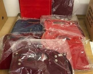 7 velvet purses - red, Marroon, blue