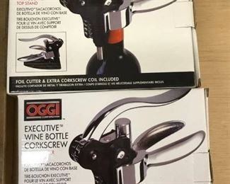 2 corkscrews with stand