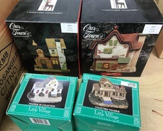 4 house figurines
