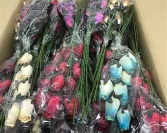 many colors assorted fake floral bouquets approx 48