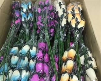 48 assorted fake floral bouquets