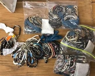 lots of bracelets