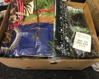 banana box of 20+ assorted tapestries