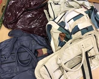 5 leather tote/weekender bags