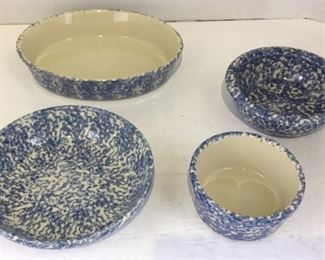 ceramic sponge blue dishes