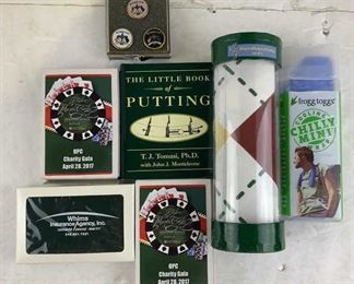 golf items cooling towel playing cards