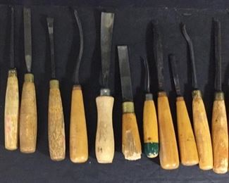 carving tools, chisels and lathes