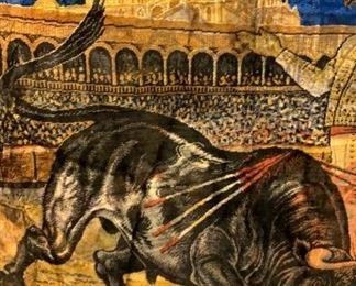 velvet bull tapestry