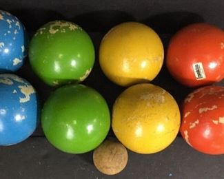 Colorful bocce ball set