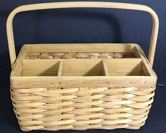 wicker basket entertaining organizer
