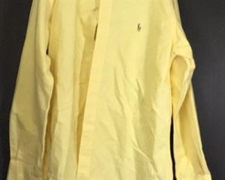 ralph lauren yellow buttondown shirt