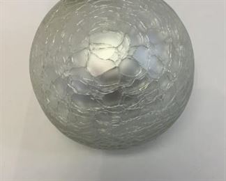 large crackle glass ornament