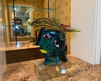 Walter Furlan Homage to Picasso glass sculpture