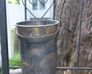 Metal hanging pot $15
