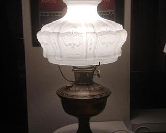 ANTIQUE ALL ORIGINAL GAS LAMP ELECTRIFIED!