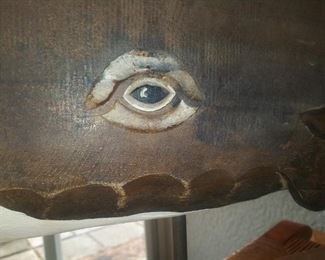 WATCH OUT!  HE MIGHT GET YOU!!  CUSTOM CARVED WHALE!!