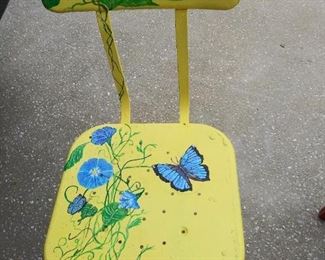 METAL CHAIR painted by ROBIN LANDAU, COCOA