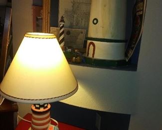ANTIQUE LIGHTHOUSE LAMP, MISC. LIGHTHOUSES