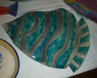 HAND CRAFTED CERAMIC FISH WALL HANGING