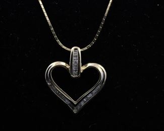 14K Gold Chain with 10K Gold and Diamond Pendant