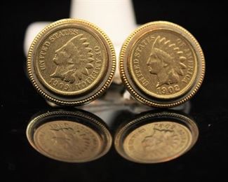 Indian Head Coin Cufflinks
