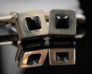 Sterling and Onyx Cufflinks
