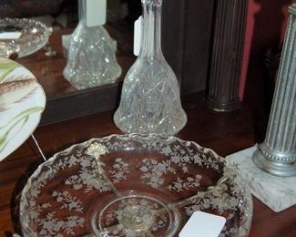Cut glass and crystal decanters and servers