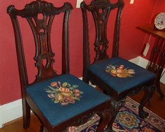 Needlepoint dining chairs