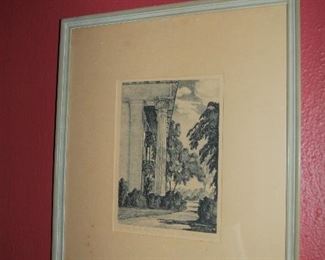 Stone lithograph by Doris Alexander Thompson