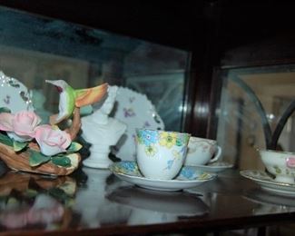 Variety of tea cups