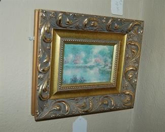 Many paintings  carved frames