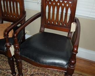 Leather seat chairs