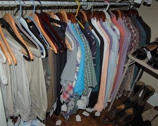 Men's clothes in desirable styles and sizes