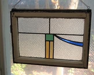 English stain glass window panel