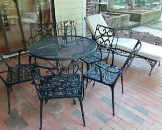 Black Iron Table and Chairs bistro set