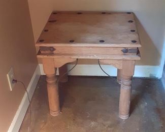 Small table with metal embellishments