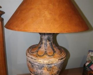 Pair of Greek-style lamps